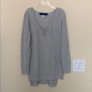 Gray Drawstring Sweater
